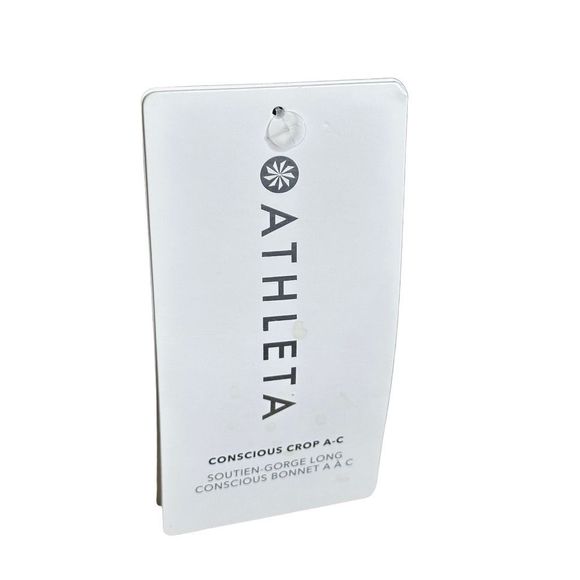 NWT Athleta Womens Raceback Crop Tank Top Black Athletic Lightweight Size M - Picture 4 of 5